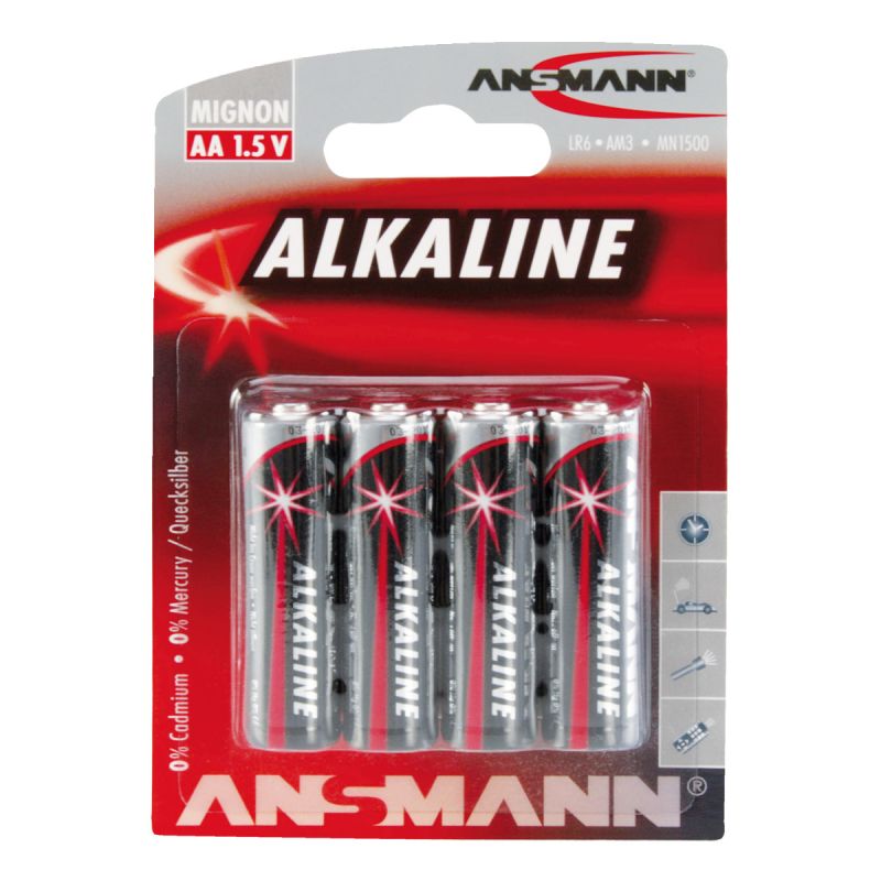 ANSMANN Thekendisplay Red Alkaline / 11x 4er AAA, 11x 4er AA