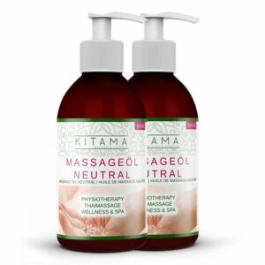 Kitama Massageöl Neutral & Soft für Physiotherapie Thai-Massage Spa Wellness 1-Liter, Ohne Duft