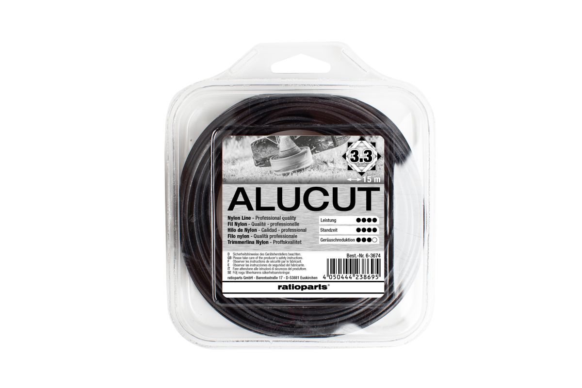 Nylonfaden Hybrid Twist Alucut 4-Kant gedreht 3,3 mm 15 m