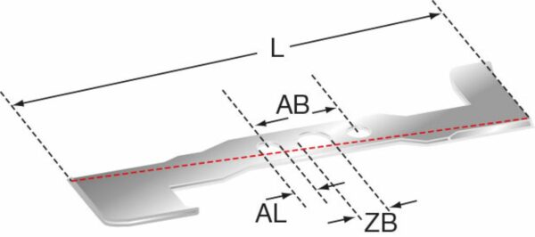 Rasenmähermesser 462 mm, Bohrung-Ø 18,0 mm Rund, Stärke , mm