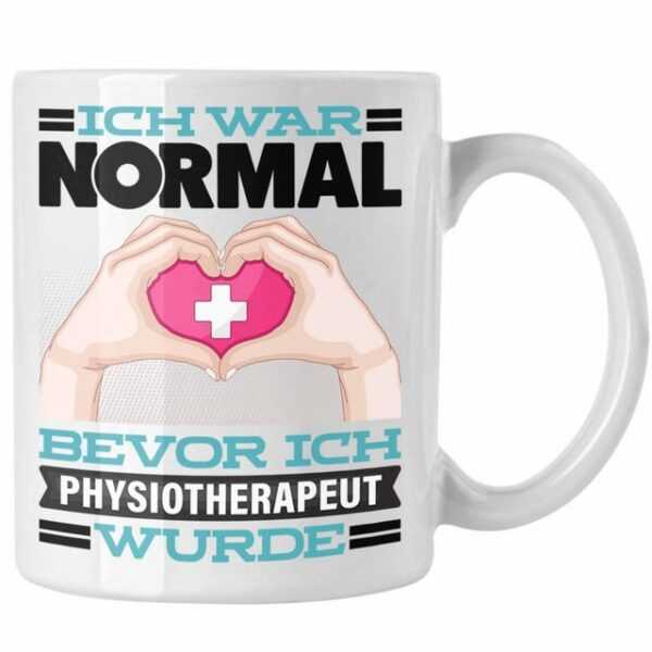 Trendation Tasse Physiotherapeut Tasse Geschenk Spruch für Physiotherapie Ich War Norm