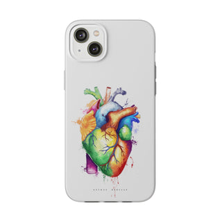 Printify Rainbow Herz – Handyhülle – iPhone 14 Plus