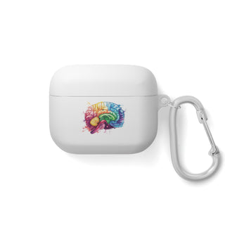 Printify AirPods Case | Gehirn Rainbow – Dein stylischer Schutz für unterwegs – AirPods Pro / White