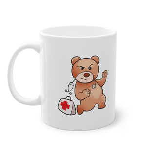 Printify LIMITED: Angry Ted Tasse – 11oz / White / Glossy