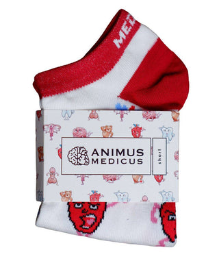 Animus Medicus Herz Anatomie Sneaker Socken – 43-46