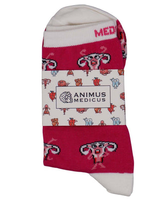 Animus Medicus Uterus Anatomie Socken aus Bio-Baumwolle – 43-46