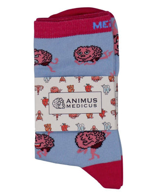 Animus Medicus Gehirn Anatomie Socken aus Bio-Baumwolle – 36-38