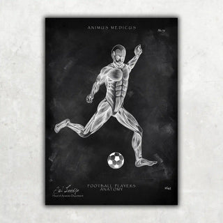 Animus Medicus Fußball Anatomie Poster – Chalkboard – A1