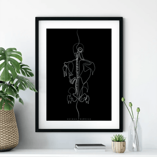 Animus Medicus Rücken Anatomie Minimalist Dark – A1