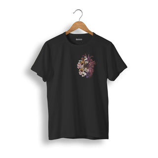 Animus Medicus T-Shirt mit Blumen Herz – Bio Baumwolle – XXL